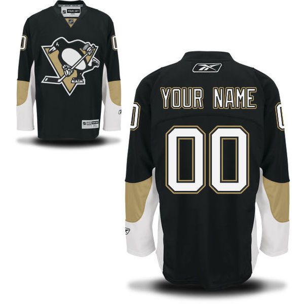 Reebok Pittsburgh Penguins Men Premier Home Custom NHL Jersey - Black